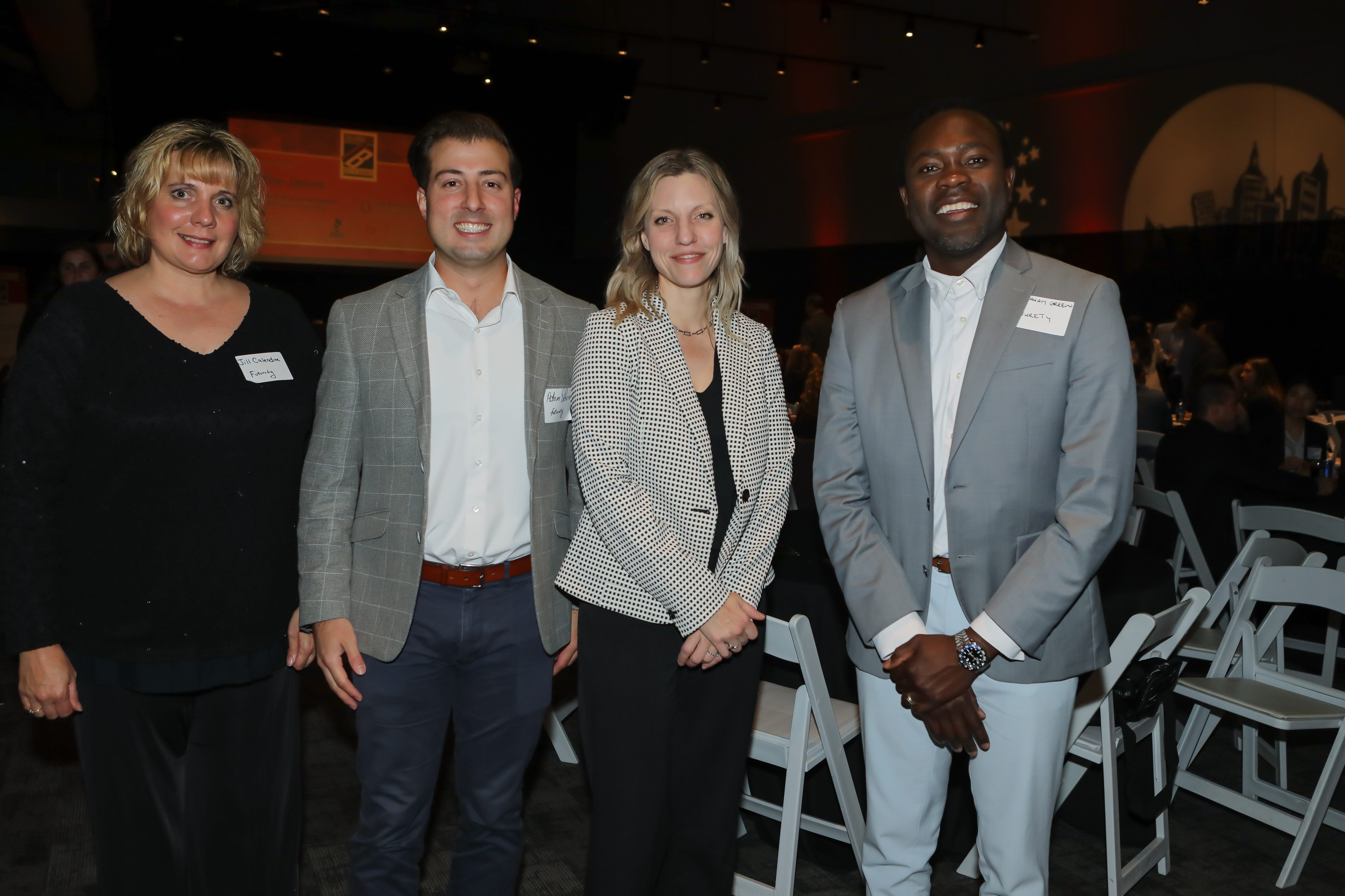 Jill Calendine, Adam DePerro, Raena Zupan and Abraham Green at Columbus CEO’s 16th annual Best of Business awards, held Oct. 19, 2023, at COSI.