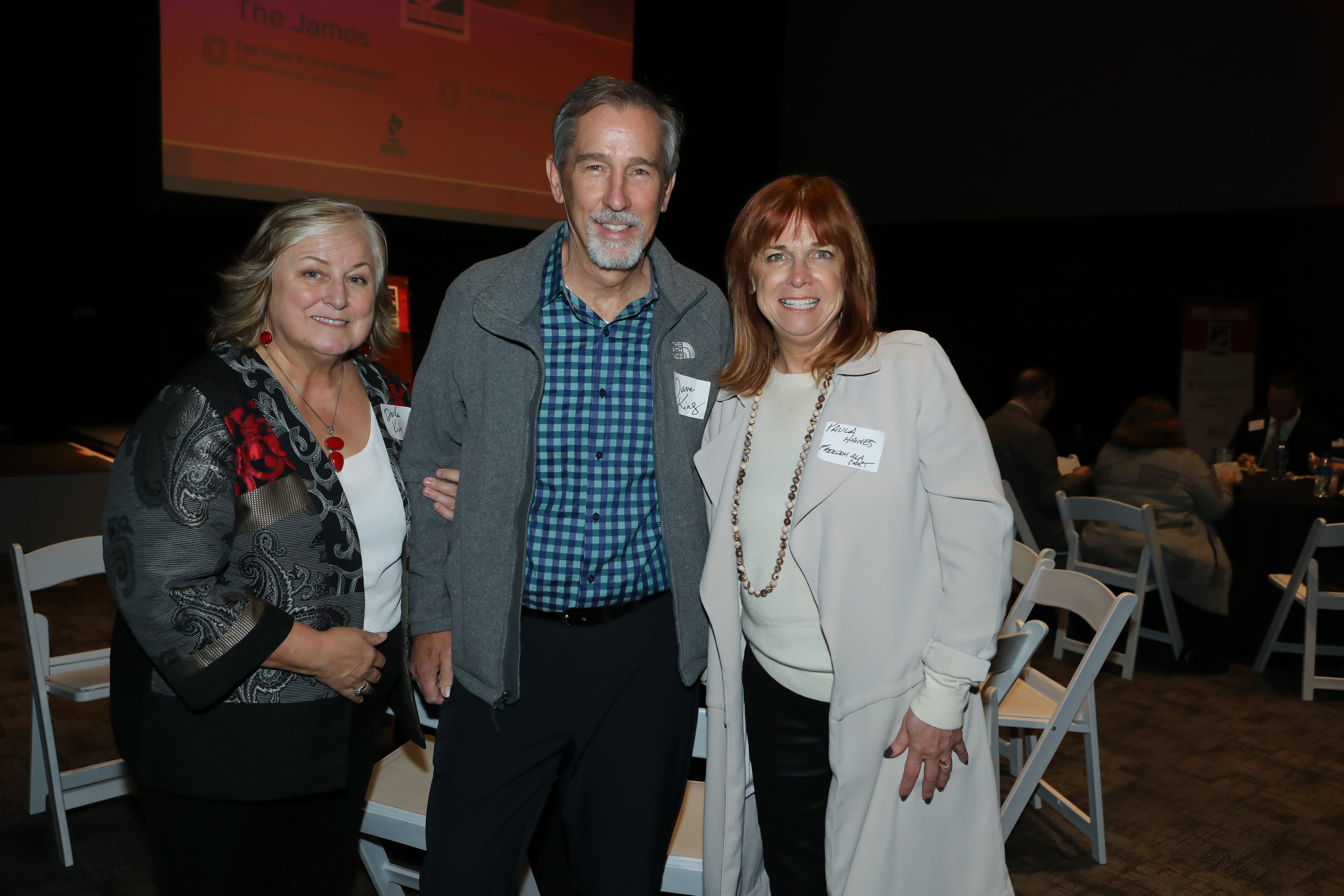 Darla and Dave King, Paula Haines at Columbus CEO’s 16th annual Best of Business awards, held Oct. 19, 2023, at COSI.