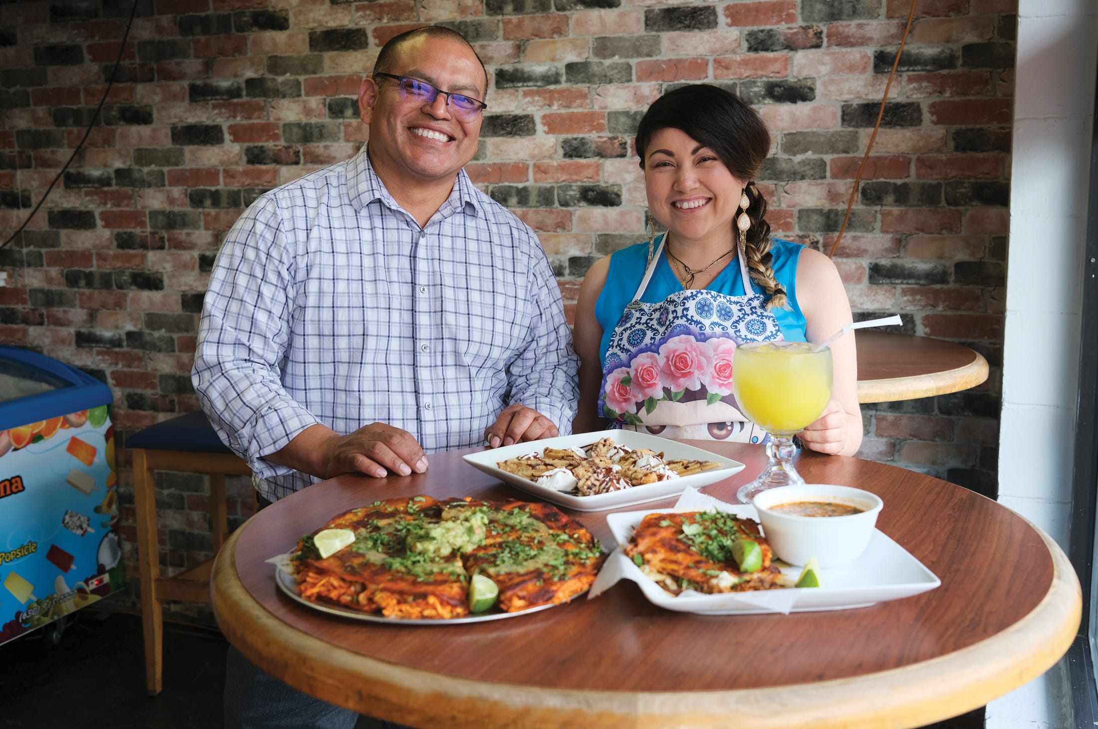 Owner Jose Zacatelco and chef Martha at Martha’s Fusion Kitchen
